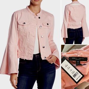 Romeo & Juliet Couture Bell Sleeve Denim Jacket NWT $195